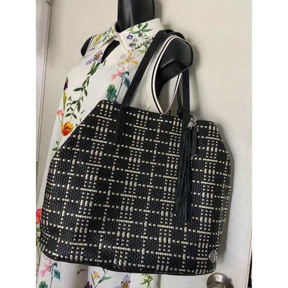 Vince Camuto Large Gold Black Tote Bag - Picture 8 of 13